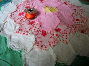 quilt square-hex-det