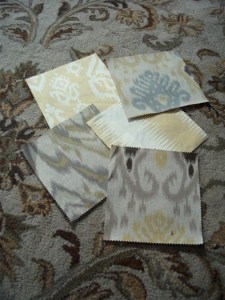 yellow grey ikat