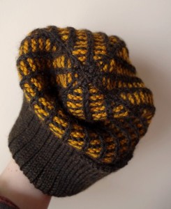 A's hat after scrunched