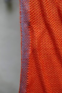 orange fabric detail